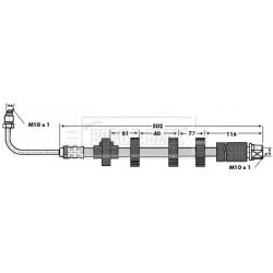 Brake Hose Pipe BORG & BECK BBH6833 OE Ref 4806.88 BORG & BECK