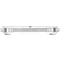 Brake Hose Pipe BORG & BECK BBH6838 OE Ref 4806.K8