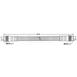 Brake Hose Pipe BORG & BECK BBH6841 OE Ref 4621100QAB