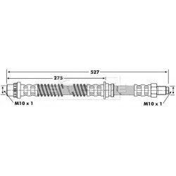 Brake Hose Pipe BORG & BECK BBH6843 OE Ref SHB000920