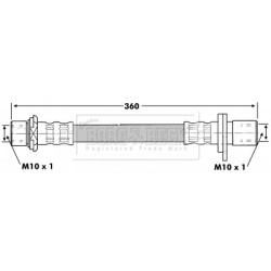 Brake Hose Pipe BORG & BECK BBH6854 OE Ref 9094702634 BORG & BECK