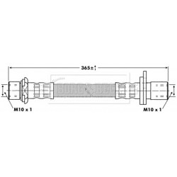 Brake Hose Pipe BORG & BECK BBH6855 OE Ref 9094702694