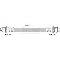 Brake Hose Pipe BORG & BECK BBH6861 OE Ref 9094702780