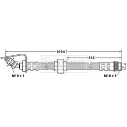 Brake Hose Pipe BORG & BECK BBH6866 OE Ref 9160431