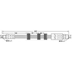 Brake Hose Pipe BORG & BECK BBH6872 OE Ref 9173855