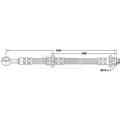 Brake Hose Pipe BORG & BECK BBH6881 OE Ref 462108F800