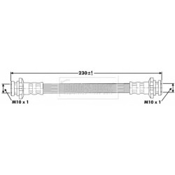 Brake Hose Pipe BORG & BECK BBH6883 OE Ref 462145F001