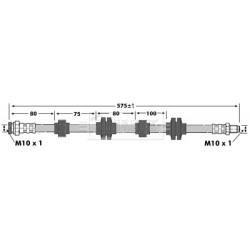 Brake Hose Pipe BORG & BECK BBH6887 OE Ref 60651554 BORG & BECK