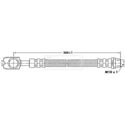 Brake Hose Pipe BORG & BECK BBH6892 OE Ref 8E0611775N BORG & BECK