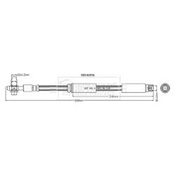 Brake Hose Pipe BORG & BECK BBH6896 OE Ref 8N0 611 707 A