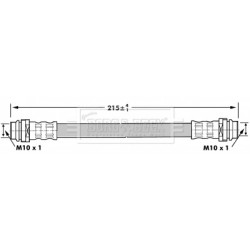 Brake Hose Pipe BORG & BECK BBH6901 OE Ref 8Z0 611 775 B