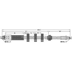 Brake Hose Pipe BORG & BECK BBH6905 OE Ref 4806.A3 BORG & BECK