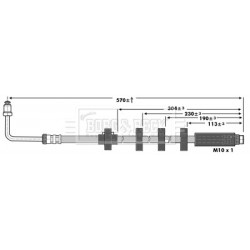 Brake Hose Pipe BORG & BECK BBH6906 OE Ref 4806.A4 BORG & BECK