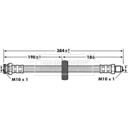 Brake Hose Pipe BORG & BECK BBH6911 OE Ref 4806.77