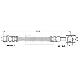 Brake Hose Pipe BORG & BECK BBH6917 OE Ref 4B0 611 775 B