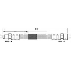 Brake Hose Pipe BORG & BECK BBH6922 OE Ref 34322227388