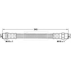 Brake Hose Pipe BORG & BECK BBH6923 OE Ref 34321163759