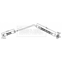 Brake Hose Pipe BORG & BECK BBH6926 OE Ref 34301165766 BORG & BECK