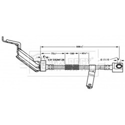 Brake Hose Pipe BORG & BECK BBH6930 OE Ref 04797621