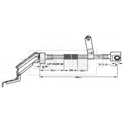 Brake Hose Pipe BORG & BECK BBH6931 OE Ref 4797620