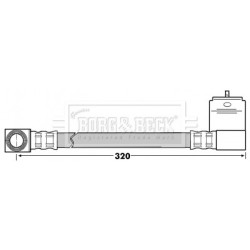 Brake Hose Pipe BORG & BECK BBH6933 OE Ref 04721039