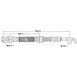 Brake Hose Pipe BORG & BECK BBH6942 OE Ref 96335937