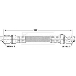 Brake Hose Pipe BORG & BECK BBH6945 OE Ref 96308124