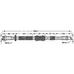 Brake Hose Pipe BORG & BECK BBH6957 OE Ref 51729492