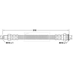 Brake Hose Pipe BORG & BECK BBH6958 OE Ref 481635