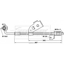 Brake Hose Pipe BORG & BECK BBH6970 OE Ref 7111981