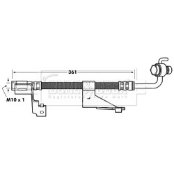 Brake Hose Pipe BORG & BECK BBH6972 OE Ref 1075807