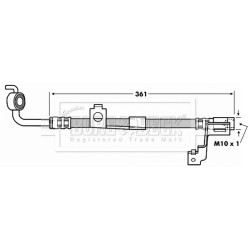 Brake Hose Pipe BORG & BECK BBH6973 OE Ref 1075806