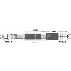 Brake Hose Pipe BORG & BECK BBH6975 OE Ref 1013455 BORG & BECK