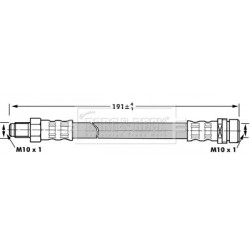 Brake Hose Pipe BORG & BECK BBH6979 OE Ref 98AG2282CB