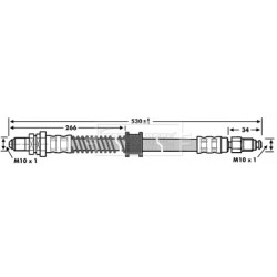 Brake Hose Pipe BORG & BECK BBH6983 OE Ref 1130711