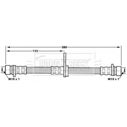 Brake Hose Pipe BORG & BECK BBH6990 OE Ref GBH90265