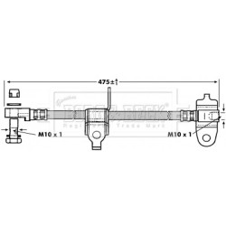 Brake Hose Pipe BORG & BECK BBH6996 OE Ref 4087461