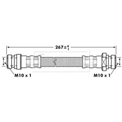 Brake Hose Pipe BORG & BECK BBH7002 OE Ref 5873722001