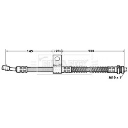 Brake Hose Pipe BORG & BECK BBH7003 OE Ref 5873102011