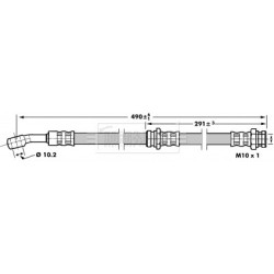 Brake Hose Pipe BORG & BECK BBH7011 OE Ref 587372D300