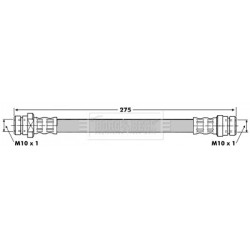Brake Hose Pipe BORG & BECK BBH7014 OE Ref 5873725000