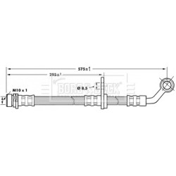 Brake Hose Pipe BORG & BECK BBH7020 OE Ref 01465S7AN01