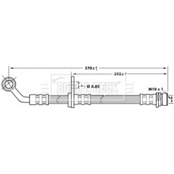 Brake Hose Pipe BORG & BECK BBH7021 OE Ref 01464S7AE00 BORG & BECK