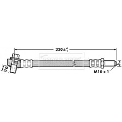 Brake Hose Pipe BORG & BECK BBH7025 OE Ref MHF5670BA