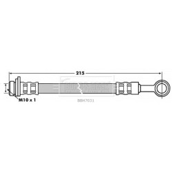 Brake Hose Pipe BORG & BECK BBH7031 OE Ref 01466SX0000 BORG & BECK