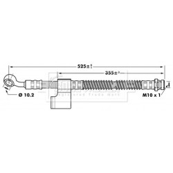 Brake Hose Pipe BORG & BECK BBH7037 OE Ref 5873217000