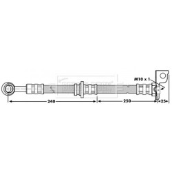 Brake Hose Pipe BORG & BECK BBH7039 OE Ref 5881126000 BORG & BECK