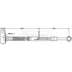 Brake Hose Pipe BORG & BECK BBH7041 OE Ref 587311C050