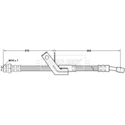 Brake Hose Pipe BORG & BECK BBH7045 OE Ref 587371C800