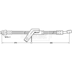 Brake Hose Pipe BORG & BECK BBH7046 OE Ref 587381C800